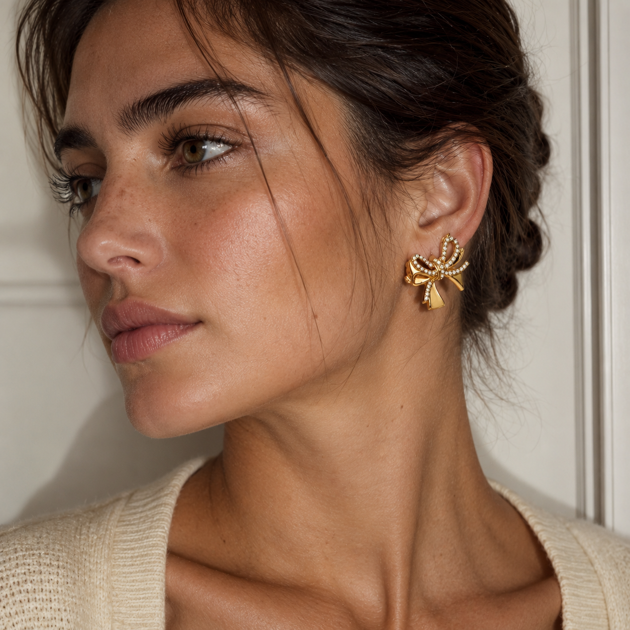 Golden Bow Earrings