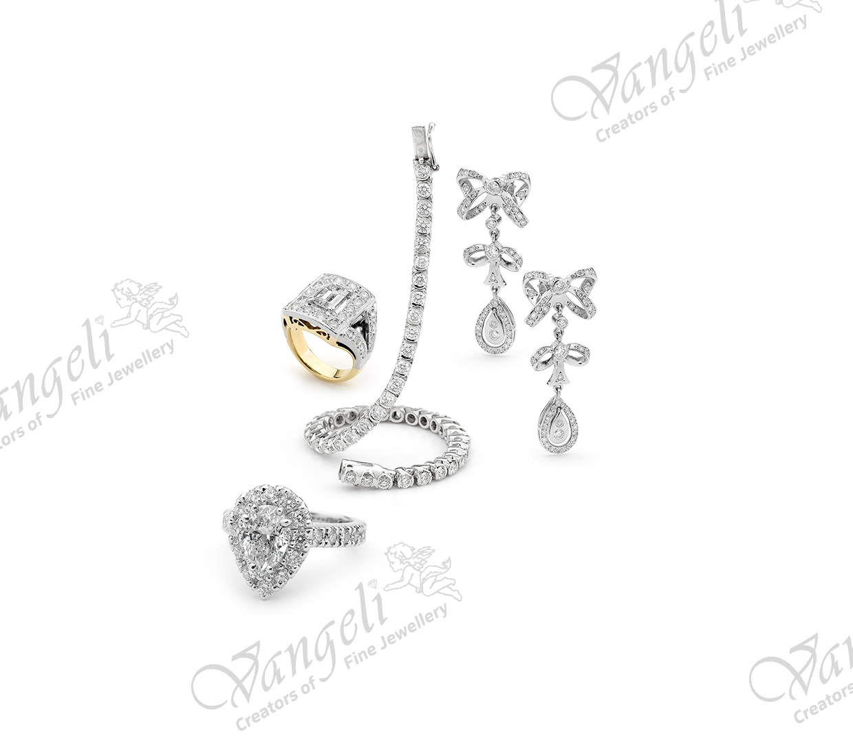 18ct gold and platinum hand-made jewellery